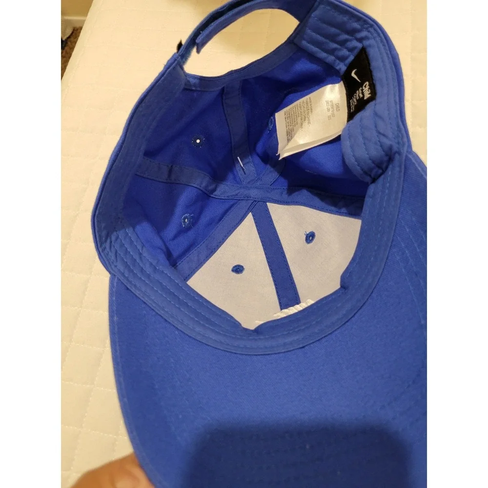 Nike Child Adjustable Baseball Futura Club Cap Royal Blue White Logo Classic Fun